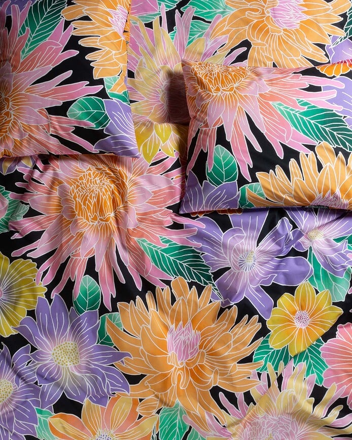 Flower Fling Jastučnica 60 x 70 cm crna