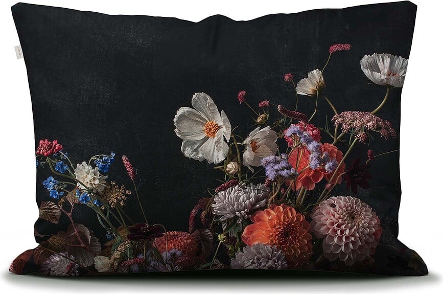 Funda de almohada Bouquet, 60 x 70 cm, antracita