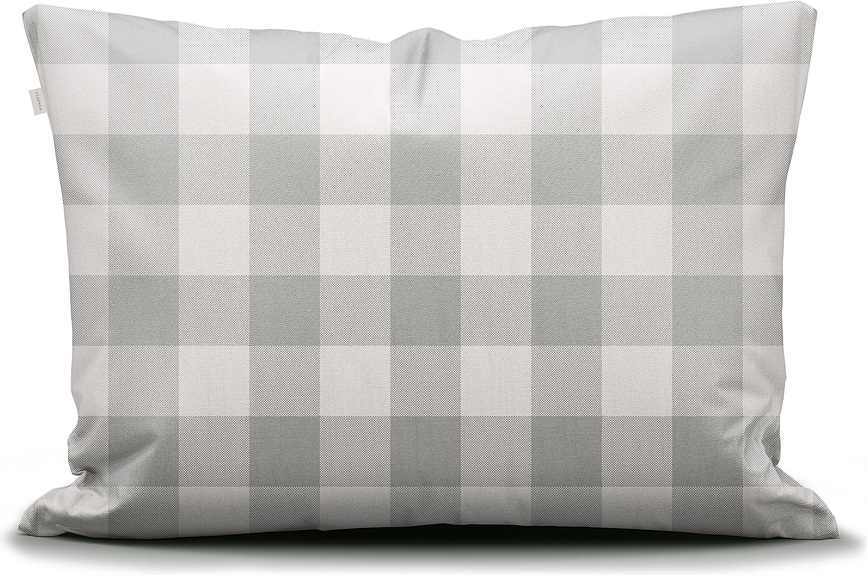 Funda de Almohada Chess, 60 x 70 cm, blanco y gris