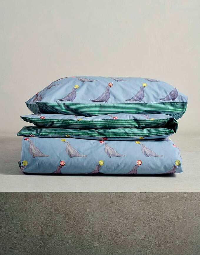 Funda de Almohada Seal the Deal, 60 x 70 cm, azul