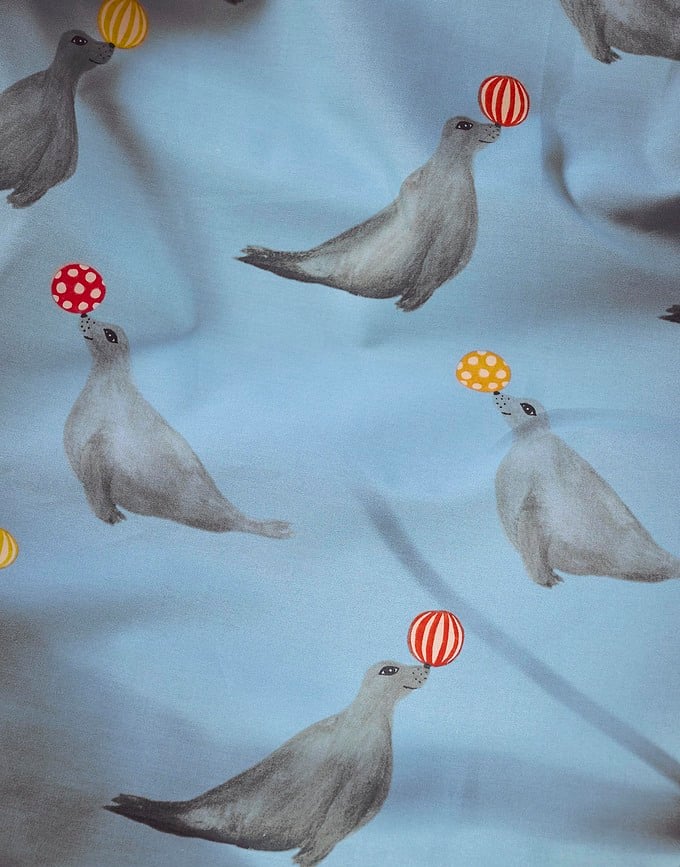 Funda de Almohada Seal the Deal, 60 x 70 cm, azul