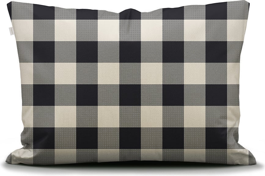 Funda de Cojín Chess, 60 x 70 cm, negro y blanco