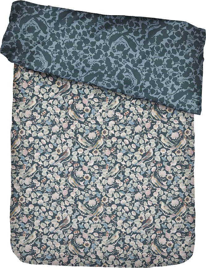 Funda Nórdica Aleste, 160 x 200 cm, verde y azul, con cierre de cremallera