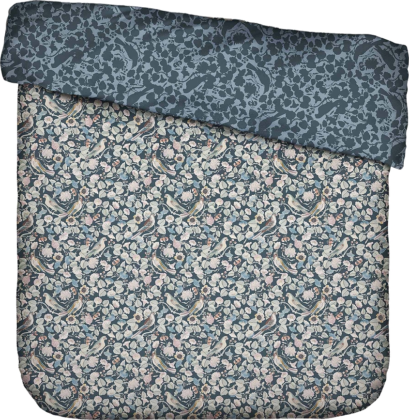 Funda Nórdica Aleste, 200 x 220 cm, verde-azul, cierre de solapa