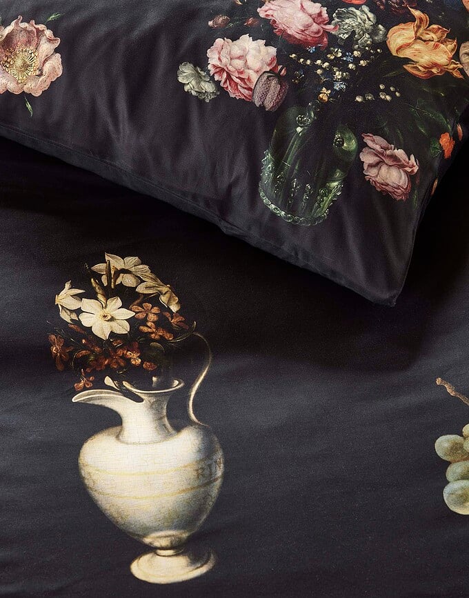 Juego de Funda Nórdica Amadee, 260 x 220 cm, negra, con cierre de solapa, incluye 2 fundas de almohada 60 x 70 cm