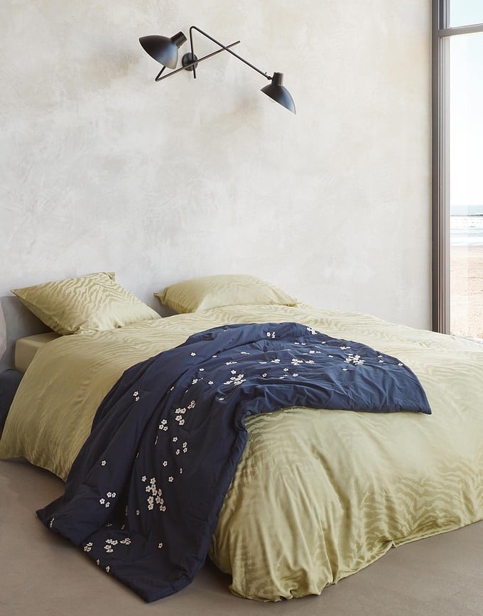 Juego de Funda Nórdica Belen, 260 x 220 cm, amarillo, con 2 fundas de almohada 60 x 70 cm, cierre con solapa