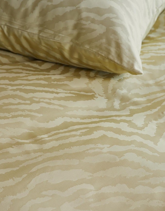 Juego de Funda Nórdica Belen, 260 x 220 cm, amarillo, con 2 fundas de almohada 60 x 70 cm, cierre con solapa