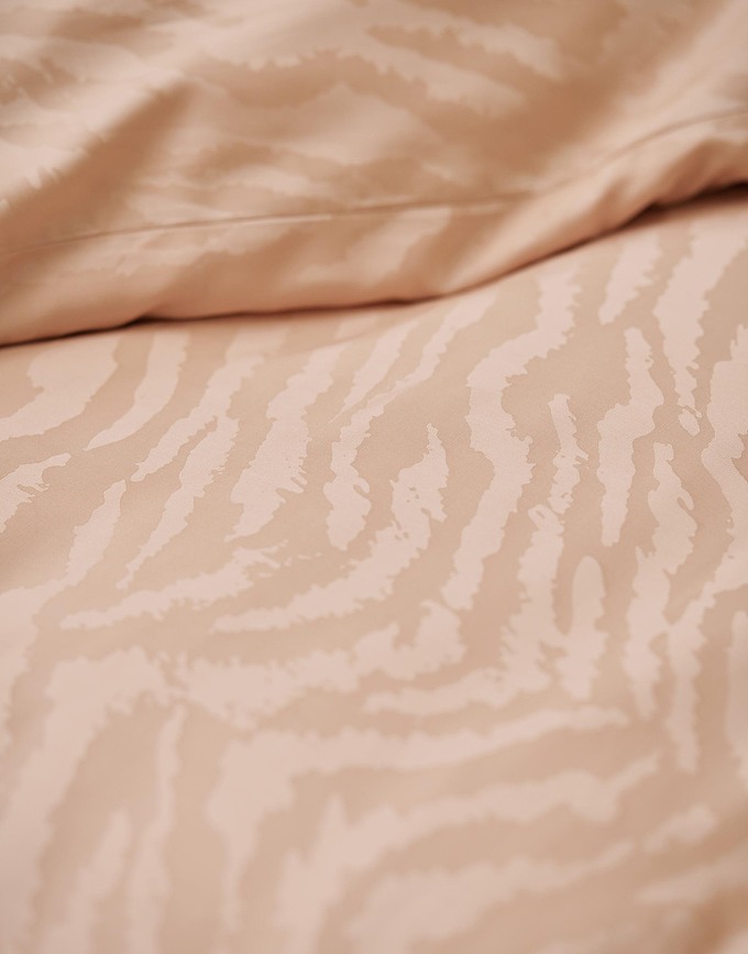 Funda Nórdica Belen, 140 x 220 cm, rosa, con funda de almohada 60 x 70 cm, cierre de solapa