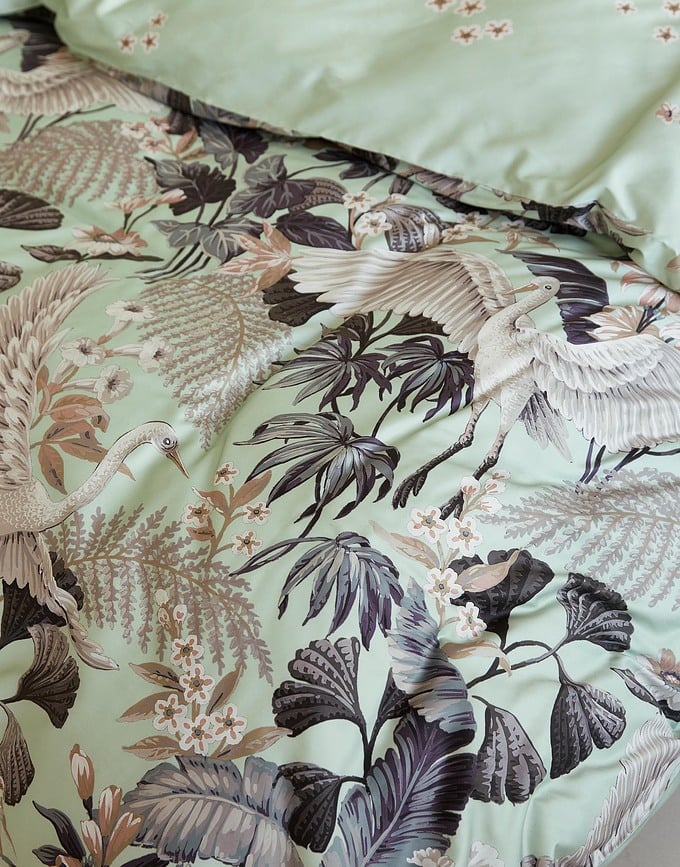 Juego de Cama Diem, 135 x 200 cm, pistacho, con funda de almohada 60 x 80 cm, cierre de cremallera