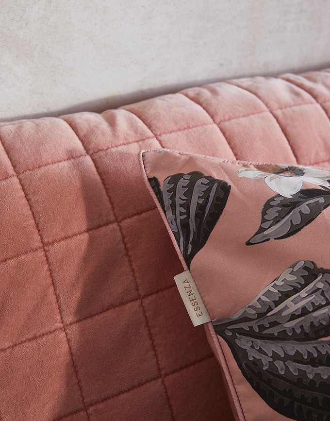 Juego de Funda Nórdica Diem, 155 x 220 cm, rosa antiguo, con funda de almohada 80 x 80 cm, cierre de cremallera