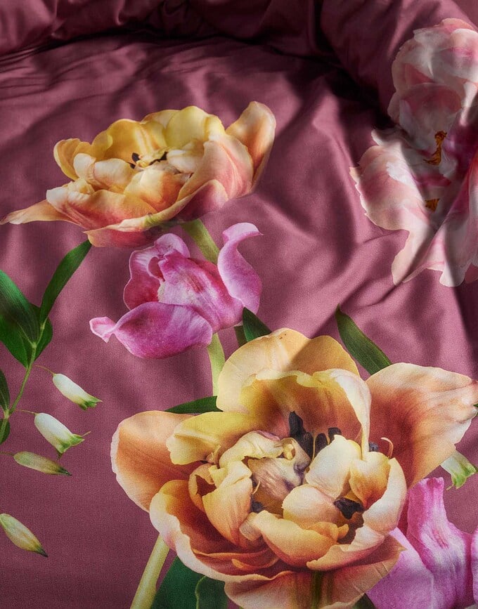 Funda Nórdica Eloise, 135 x 200 cm, lila claro, con funda de almohada 80 x 80 cm, cierre de solapa