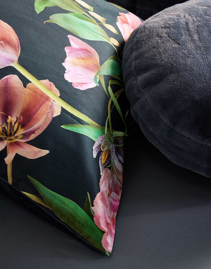 Funda Nórdica Eloise, 155 x 220 cm, verde oscuro, con funda de almohada 80 x 80 cm, cierre de cremallera