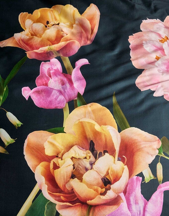 Funda Nórdica Eloise, 155 x 220 cm, verde oscuro, con funda de almohada 80 x 80 cm, cierre de cremallera