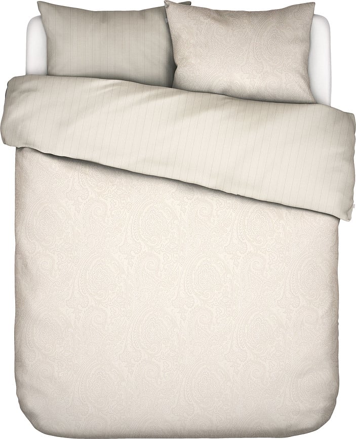 Funda Nórdica Fabrice 200 x 200 cm, color crema, con 2 fundas de almohada 80 x 80 cm, cierre de cremallera