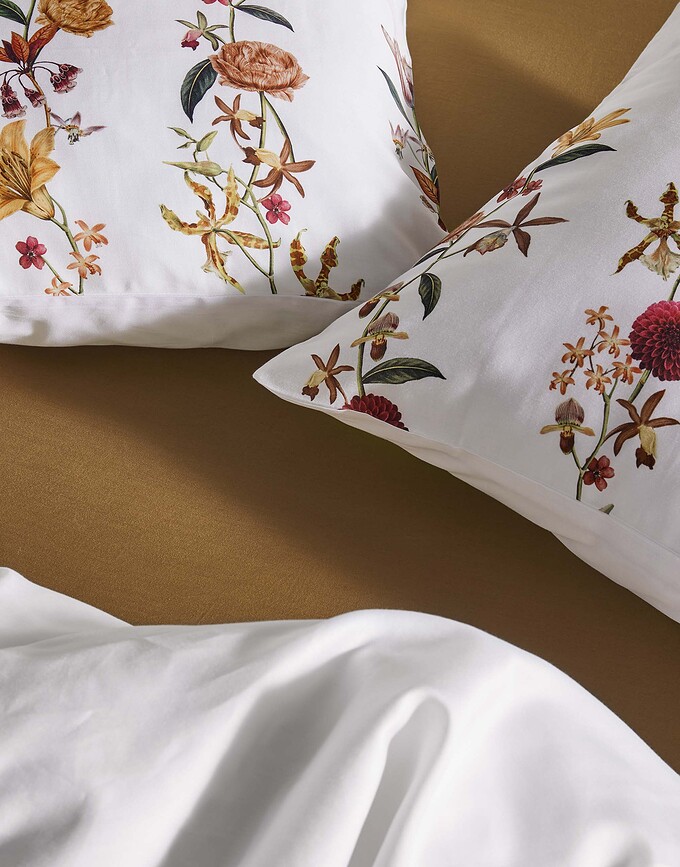 Funda Nórdica Feda de algodón, 135 x 200 cm, blanca, con funda de almohada 60 x 80 cm, cierre de cremallera