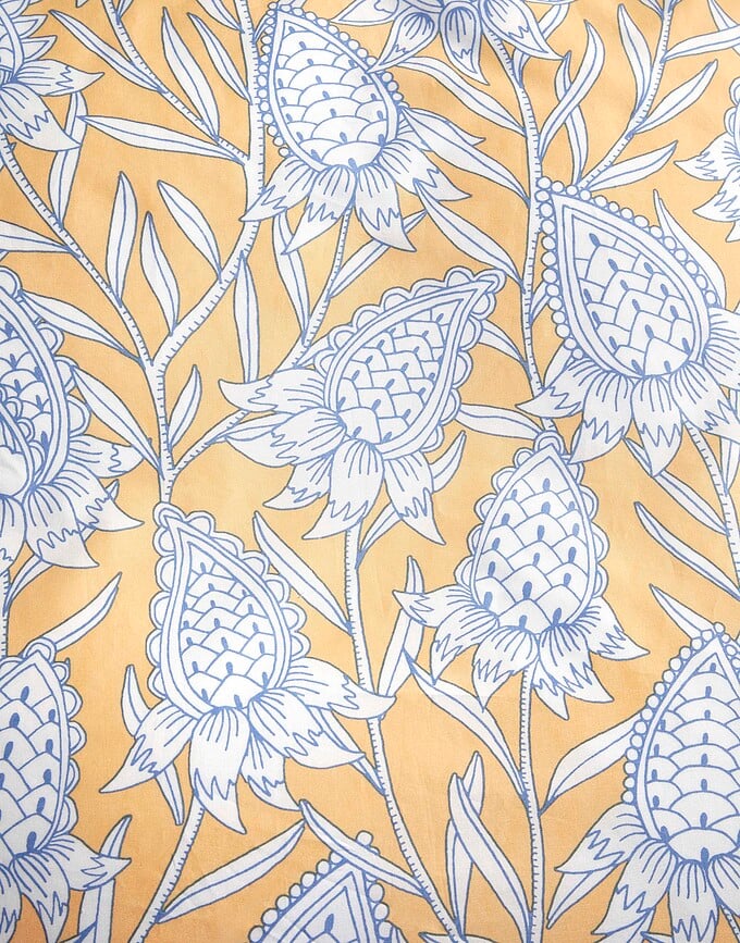 Funda Nórdica Fela, 200x220 cm, amarilla, con 2 fundas de almohada 60x70 cm, cierre de solapa