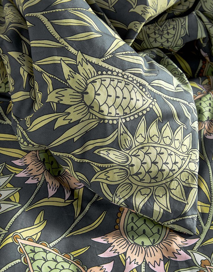 Funda Nórdica Fela, 135 x 200 cm, verde-azul, con cierre de cremallera, incluye funda de almohada 60 x 80 cm