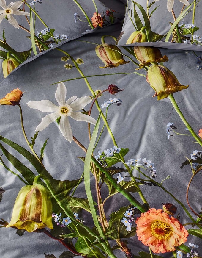 Funda nórdica Ficaria, 200 x 220 cm, gris