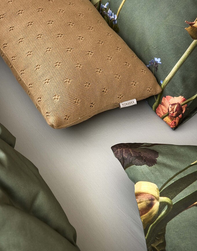 Funda Nórdica Ficaria, 200 x 200 cm, verde, con 2 fundas de almohada 80 x 80 cm, cierre de cremallera