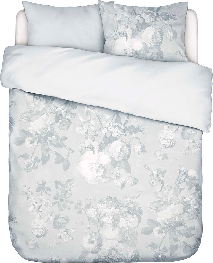 Funda Nórdica Floor, 200 x 200 cm, azul claro, con 2 fundas de almohada 80 x 80 cm, cierre de cremallera, Set de 3 piezas