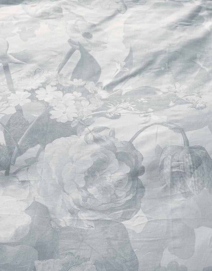 Funda Nórdica Floor, 200 x 200 cm, azul claro, con 2 fundas de almohada 80 x 80 cm, cierre de cremallera, Set de 3 piezas