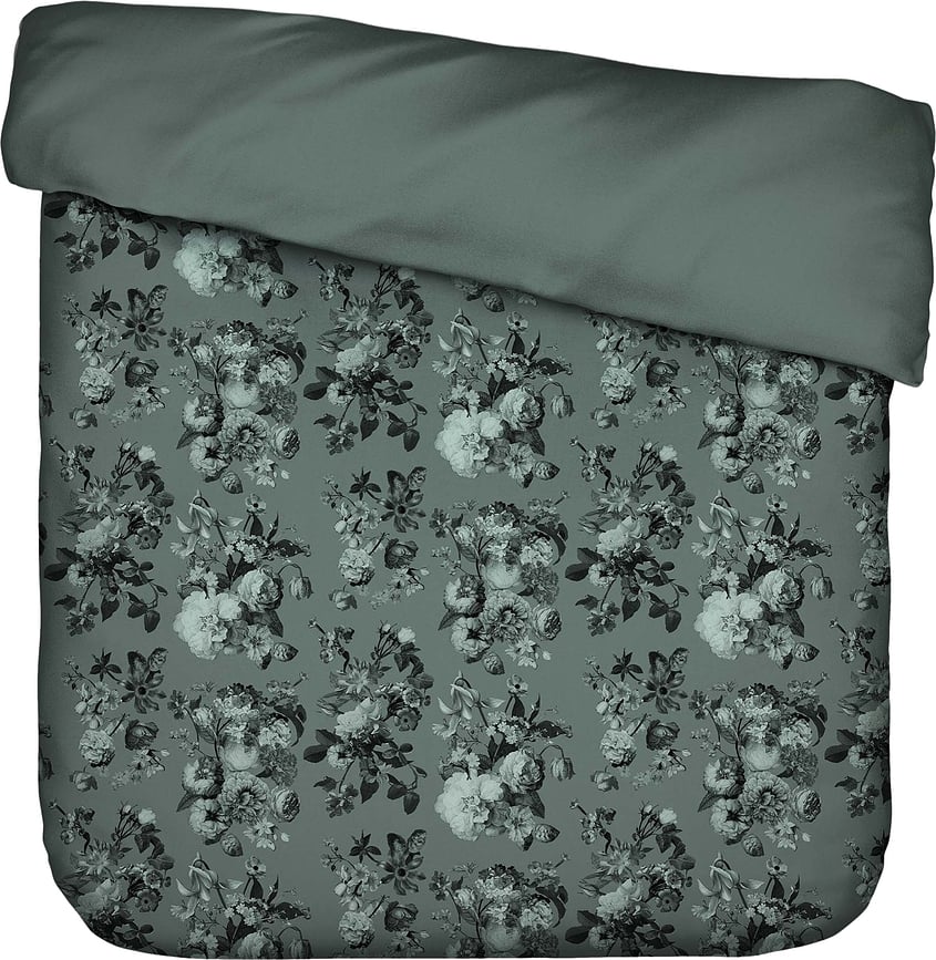 Funda Nórdica Florice, 200 x 220 cm, verde oscuro, cierre de solapa
