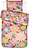 Funda Nórdica Flower Fling, 140 x 220 cm, roja, con funda de almohada 60 x 70 cm, cierre de solapa