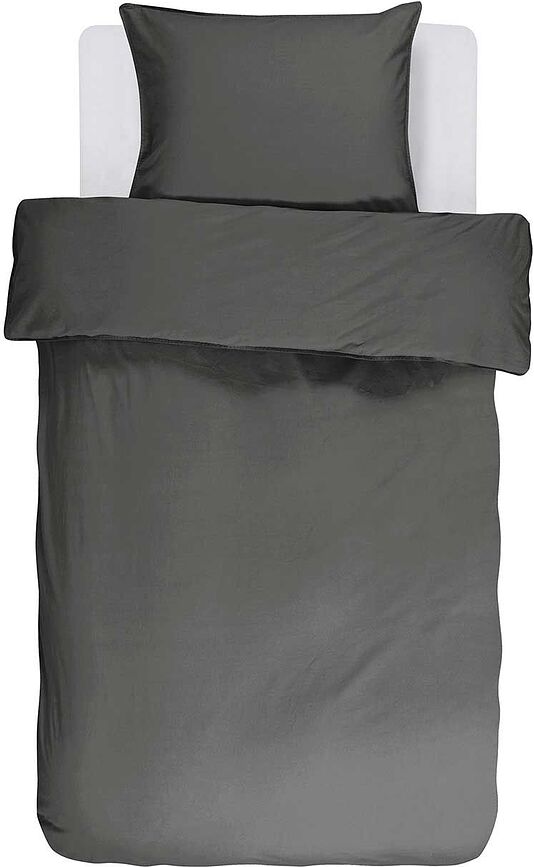 Funda Nórdica Guy, 140 x 200 cm, antracita, cierre de cremallera, con funda de almohada 70 x 90 cm