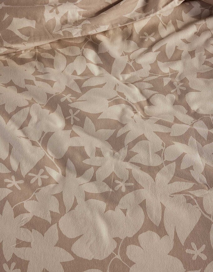 Funda Nórdica Imara, 260 x 220 cm, beige, con 2 fundas de almohada 60 x 70 cm, cierre de solapa