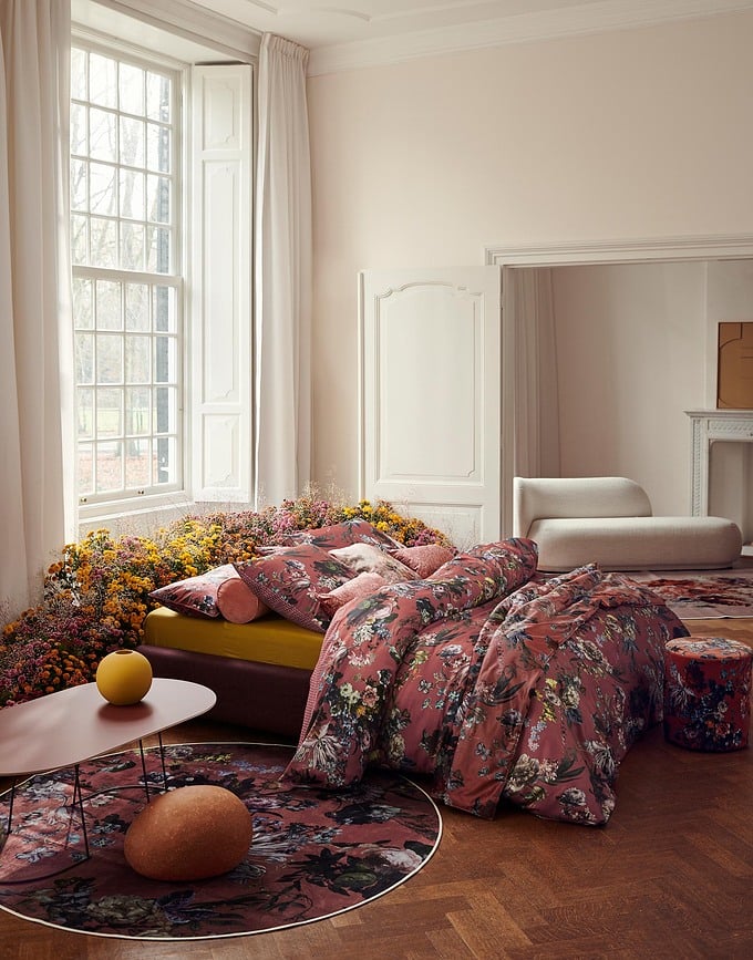 Funda Nórdica Isabelle, 260 x 220 cm, castaño, con 2 fundas de almohada 60 x 70 cm, cierre con solapa