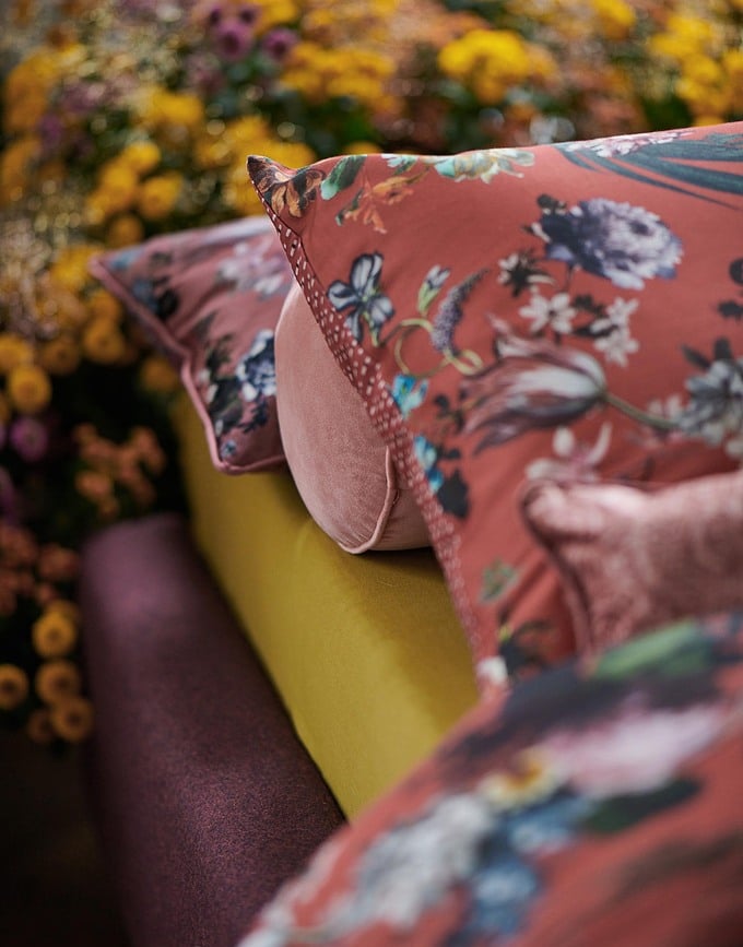 Funda Nórdica Isabelle, 260 x 220 cm, castaño, con 2 fundas de almohada 60 x 70 cm, cierre con solapa