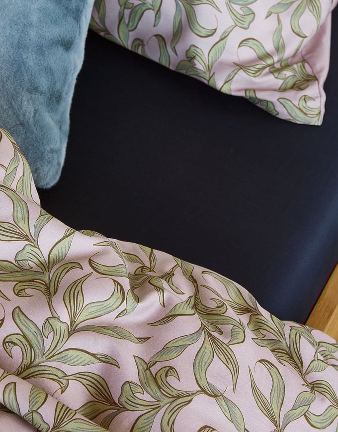 Funda Nórdica Juliette, 155 x 220 cm, rosa antiguo, con funda de almohada 80 x 80 cm, cierre con cremallera