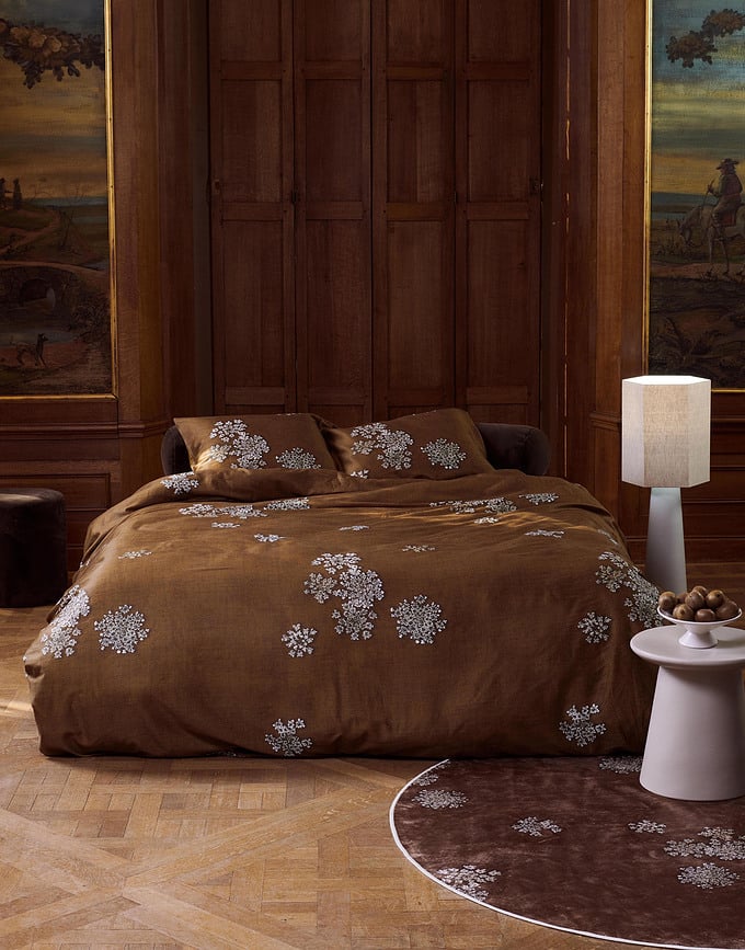 Juego de Funda Nórdica Lauren, 240 x 220 cm, canela, cierre de solapa, con 2 fundas de almohada 60 x 70 cm