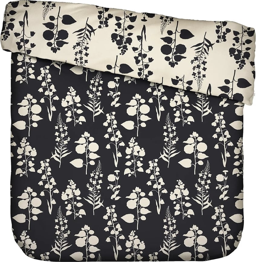 Funda Nórdica Liva, 160 x 200 cm, negra y beige