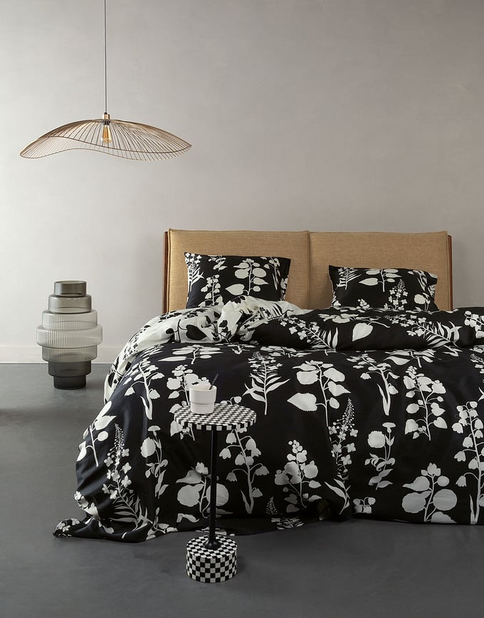 Funda Nórdica Liva, 200 x 220 cm, negro y beige