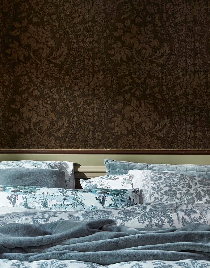 Juego de Funda Nórdica Maere, 200 x 200 cm, azul, cierre de cremallera, con 2 fundas de almohada 80 x 80 cm