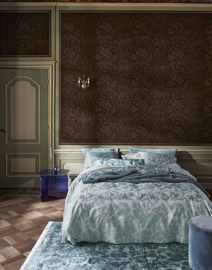 Juego de Funda Nórdica Maere, 200 x 200 cm, azul, cierre de cremallera, con 2 fundas de almohada 80 x 80 cm