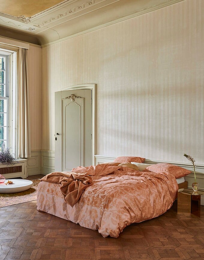 Funda Nórdica Maere, 140 x 200 cm, rosa, cierre de cremallera, con funda de almohada 70 x 90 cm