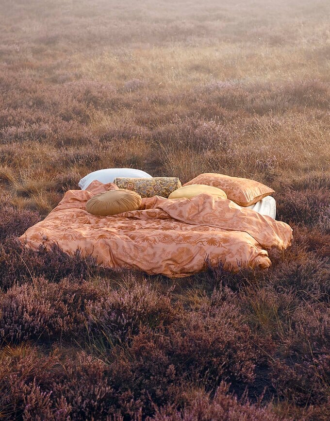 Funda Nórdica Maere, 140 x 200 cm, rosa, cierre de cremallera, con funda de almohada 70 x 90 cm