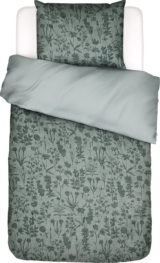 Funda Nórdica Maribel, 155 x 220 cm, verde, con funda de almohada 80 x 80 cm, cierre de cremallera