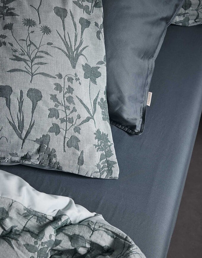 Funda Nórdica Maribel, 140 x 220 cm, verde, con funda de almohada 60 x 70 cm, cierre de solapa