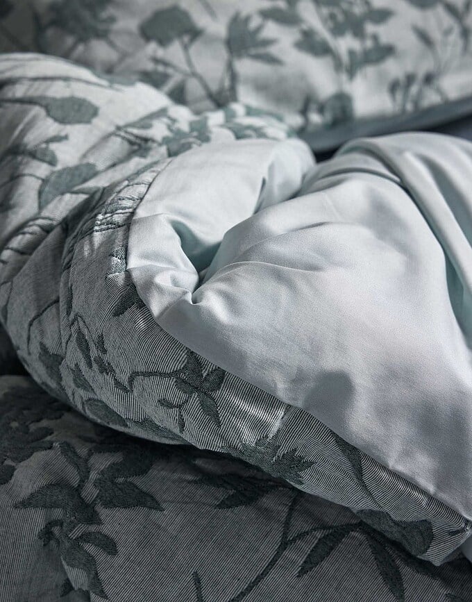 Funda Nórdica Maribel, 140 x 220 cm, verde, con funda de almohada 60 x 70 cm, cierre de solapa