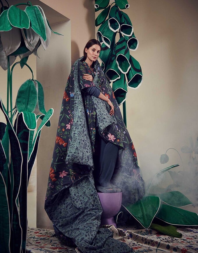 Juego de Funda Nórdica Marigold, 240 x 220 cm, verde, cierre de solapa, con 2 fundas de almohada 60 x 70 cm