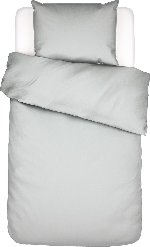 Funda Nórdica Minte, 135 x 200 cm, gris, con funda de almohada 60 x 80 cm, cierre de cremallera