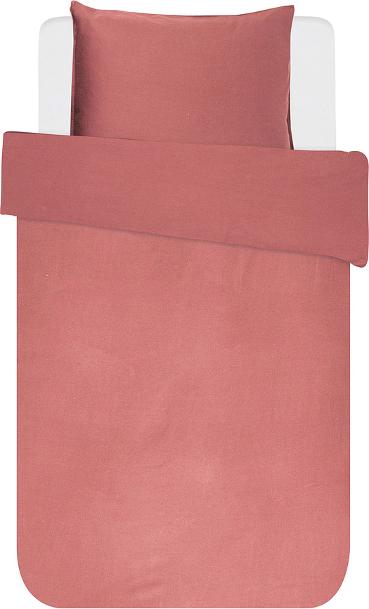 Funda Nórdica Minte, 155 x 220 cm, color coral, cierre de cremallera, con funda de almohada 80 x 80 cm