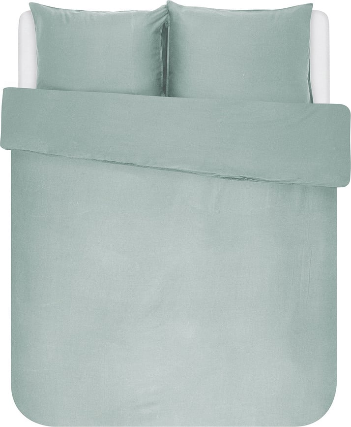 Funda Nórdica Minte, 240 x 220 cm, color menta, cierre de solapa, 2 fundas de almohada 60 x 70 cm