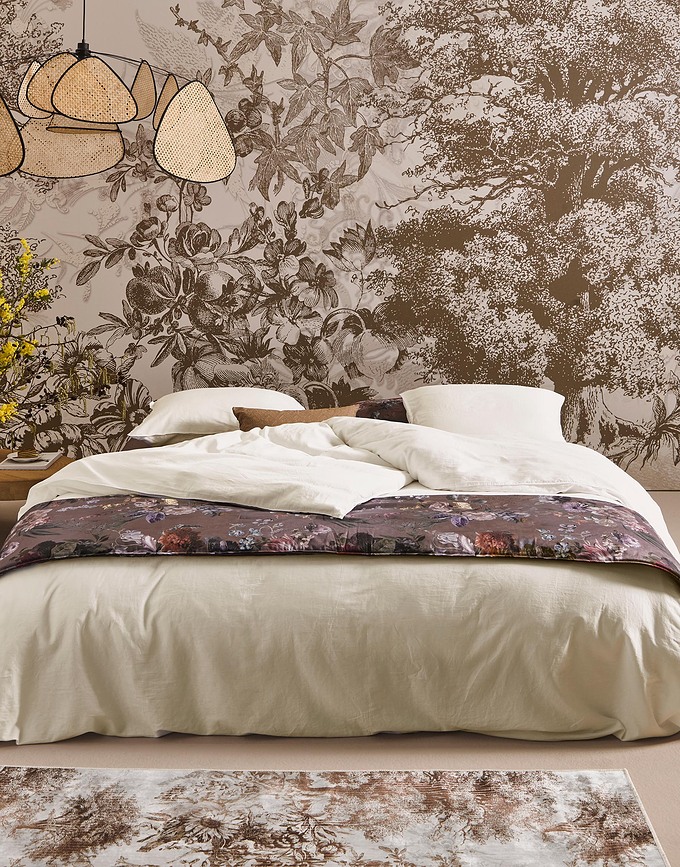 Funda Nórdica Minte, 135 x 200 cm, crema, con funda de almohada 80 x 80 cm, cierre de cremallera