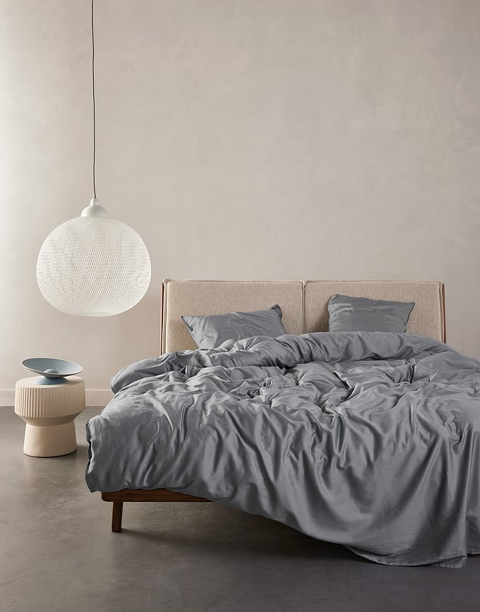 Funda Nórdica Minte, 200 x 220 cm, gris oscuro