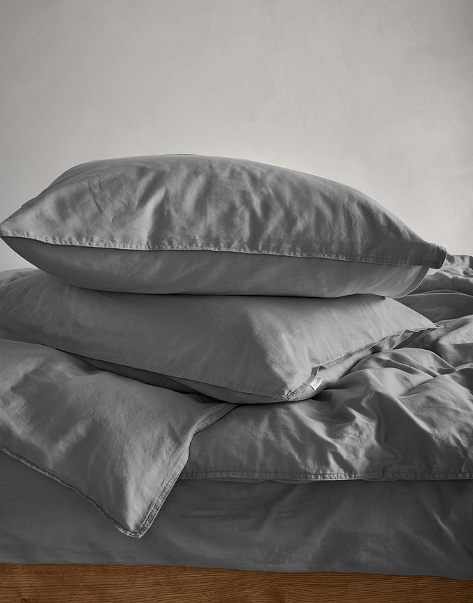 Funda Nórdica Minte, 200 x 220 cm, gris oscuro