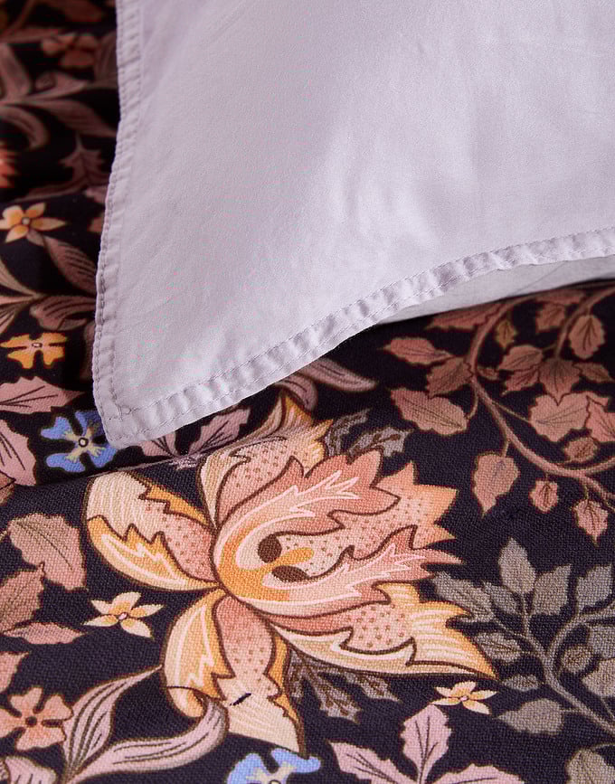 Juego de Cama Minte, 260 x 220 cm, violeta, con 2 fundas de almohada 60 x 70 cm, cierre de solapa